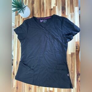 Urbane navy scrub top